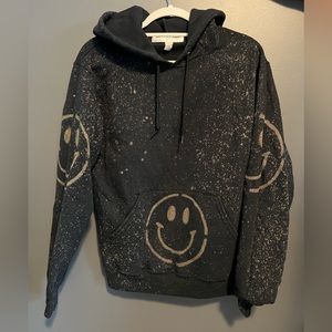 Splatter smiley face hoodie (came like this) sammis sweats